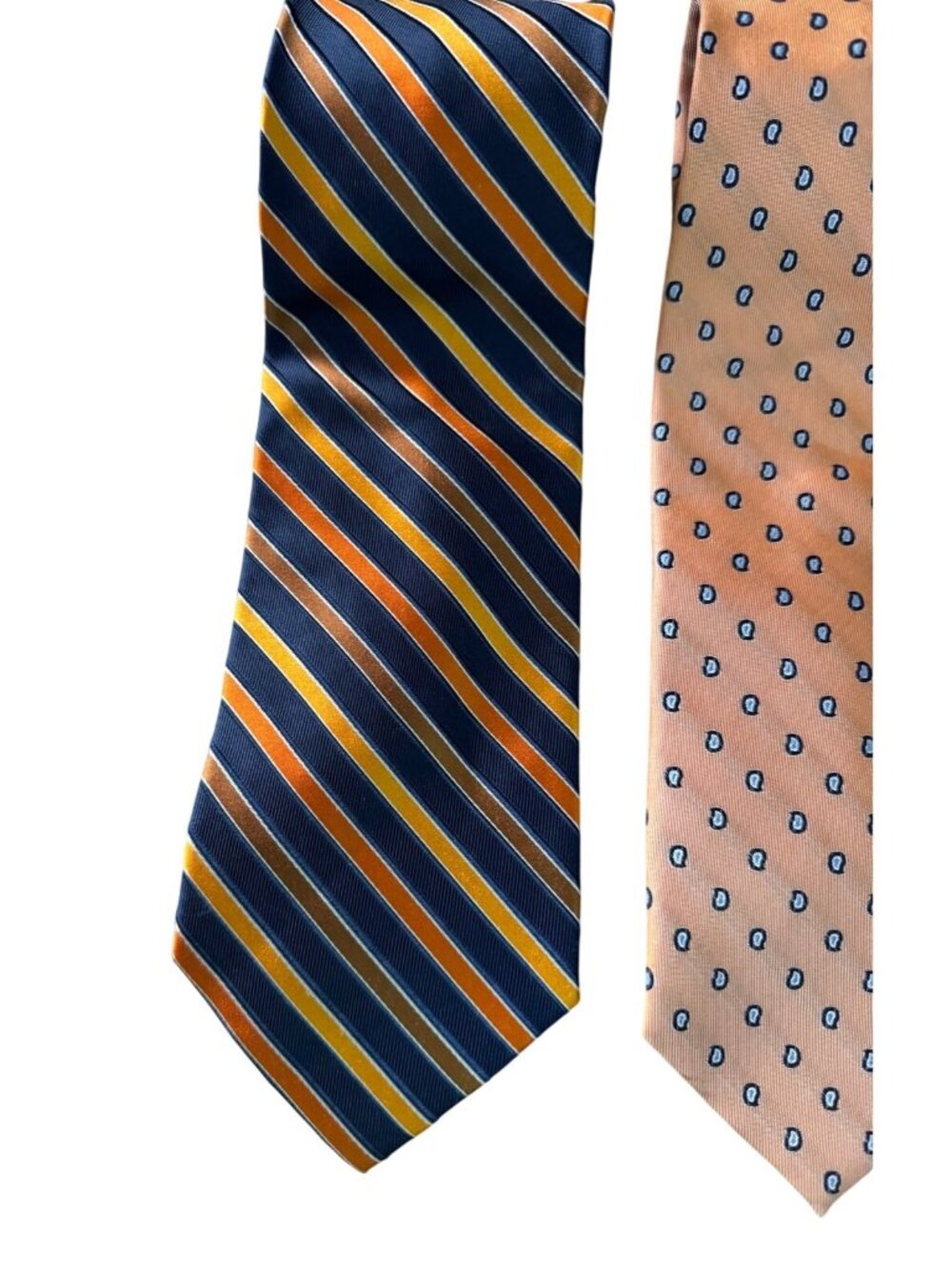 Roundtree & Yorke Silk Ties – Set of 3 – Striped, Geometric, and Patterned - Picture 4 of 16